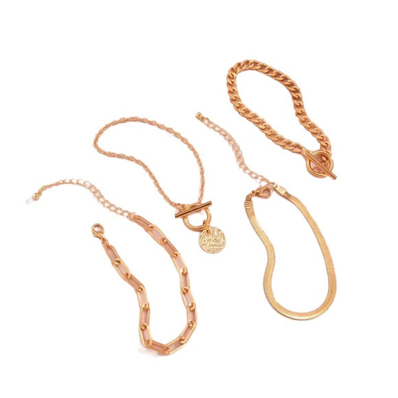 4 Piece Gold Fashion Bracelet Set - Picture 3 of 5